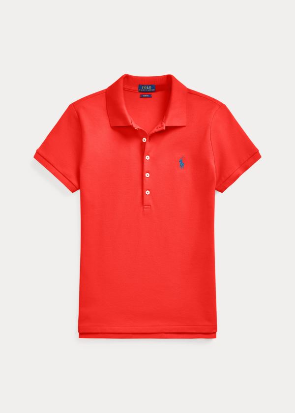 Ralph Lauren Slim Fit Stretch Polo Shirt Červené | AePlwEWx