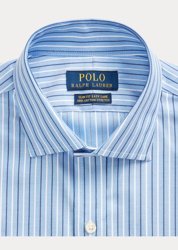 Ralph Lauren Slim Fit Striped Dobby Shirt Blankyt Bílé Proužek | npLnGfIf