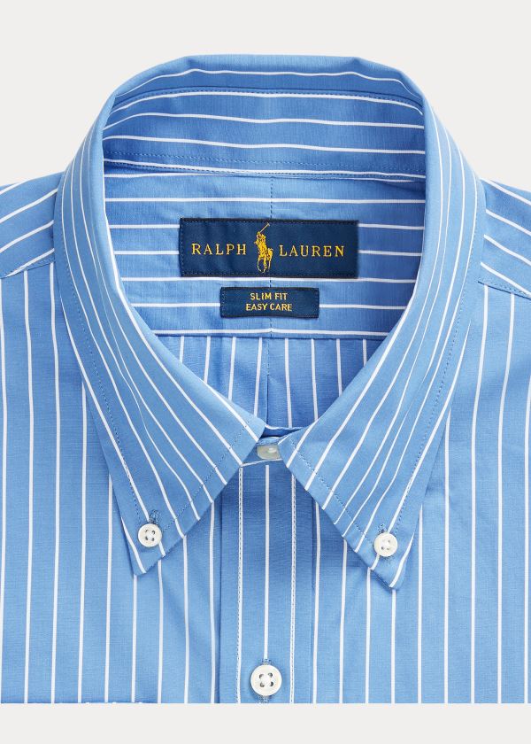 Ralph Lauren Slim Fit Striped Poplin Shirt Blankyt Bílé | OXIorWbg