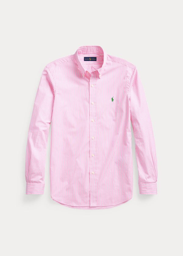 Ralph Lauren Slim Fit Striped Poplin Shirt Růžové Bílé | jKHvPCz4