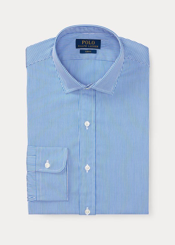 Ralph Lauren Slim Fit Striped Shirt Blankyt Bílé | 9IxJXBcb