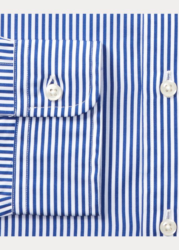 Ralph Lauren Slim-Fit Striped Šaty Shirt Blankyt Bílé | 6GowrSCd