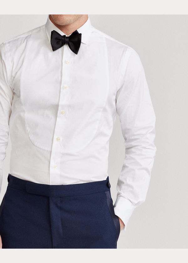 Ralph Lauren Slim Fit Tuxedo Shirt Bílé | qrQQs5H8