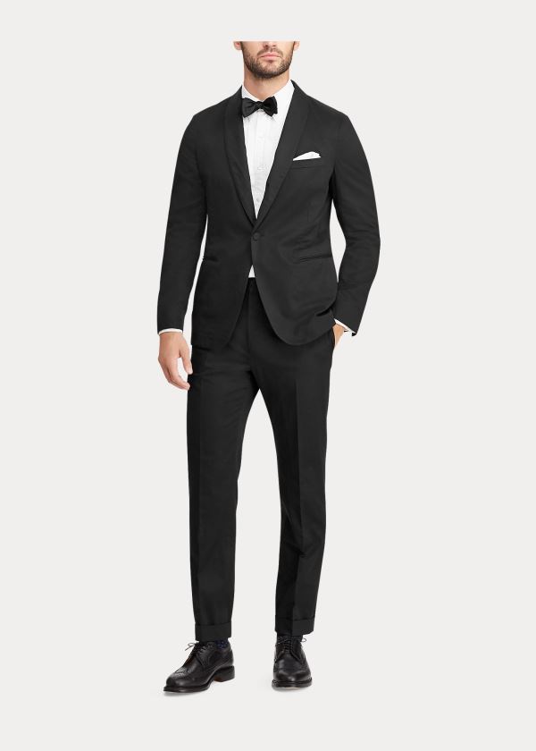 Ralph Lauren Slim Fit Twill Tuxedo Jacket Černé | 08DCVWS8