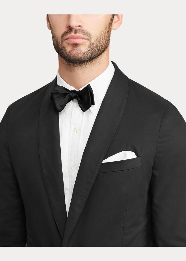 Ralph Lauren Slim Fit Twill Tuxedo Jacket Černé | 08DCVWS8