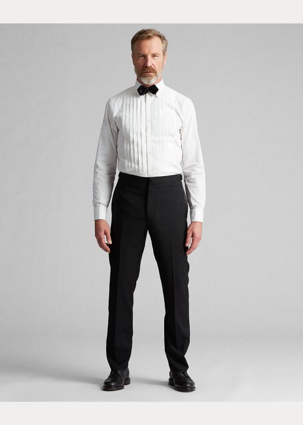 Ralph Lauren Slim Fit Wool Tuxedo Trouser Černé | a0OnZRh4