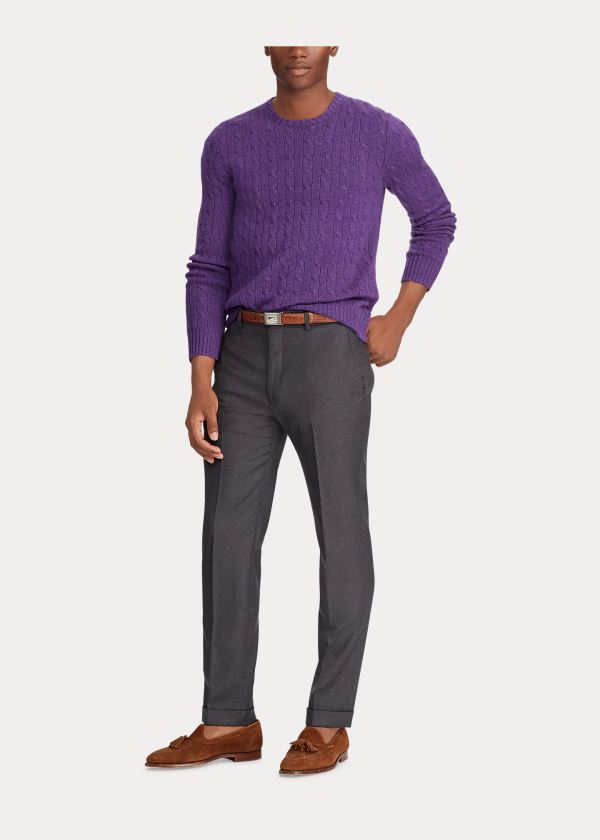 Ralph Lauren Slim Fit Wool Twill Trouser Šedé | m9XYlL9G