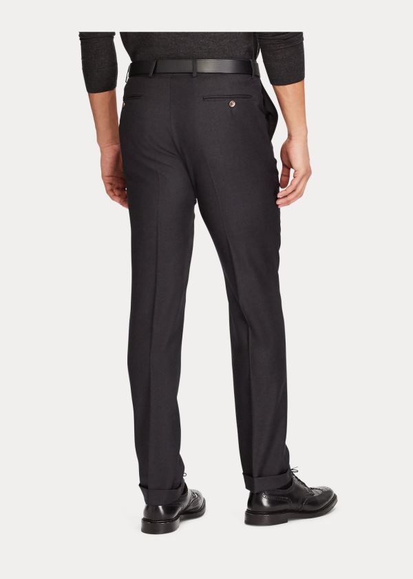 Ralph Lauren Slim Fit Wool Twill Trouser Tmavě Šedé | olgowaqi