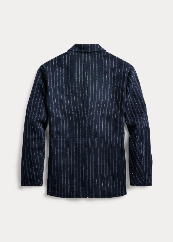 Ralph Lauren Slim Striped Indigo Sportovní Coat Indigo | yZXscewG