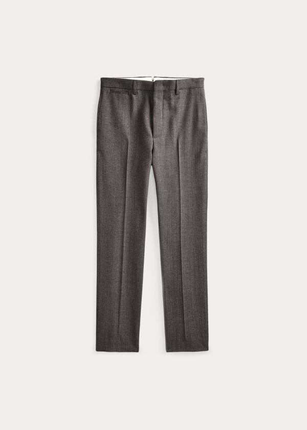 Ralph Lauren Slim Wool Herringbone Trouser Černé Krém | 6Tof4UyI