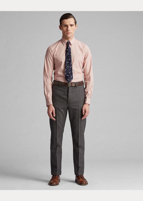 Ralph Lauren Slim Wool Herringbone Trouser Černé Krém | 6Tof4UyI