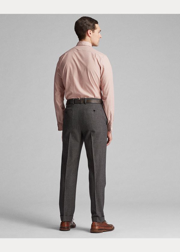 Ralph Lauren Slim Wool Herringbone Trouser Černé Krém | 6Tof4UyI