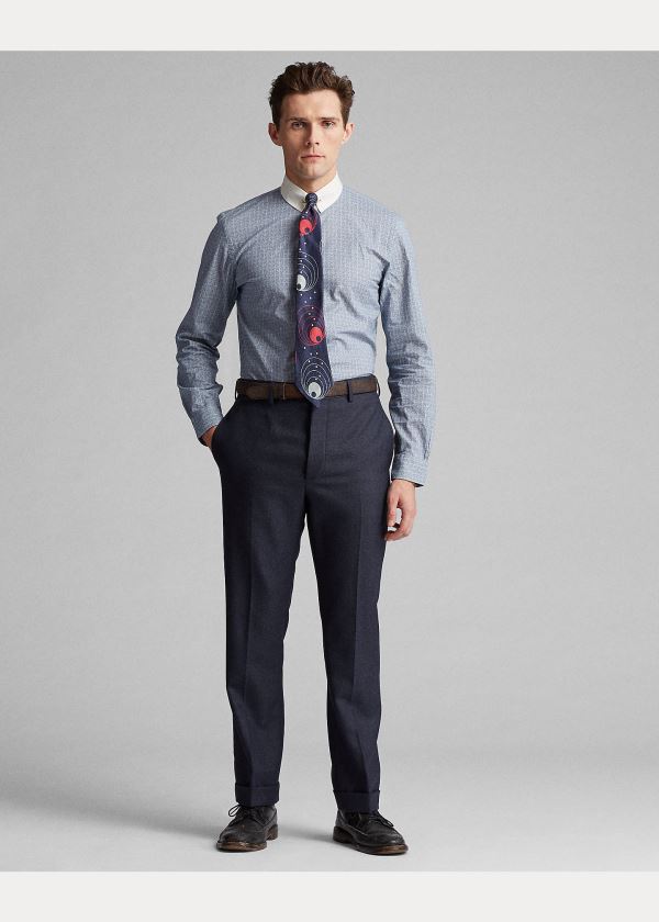 Ralph Lauren Slim Wool Suit Trouser Tmavě Blankyt | fJ40MbZ3