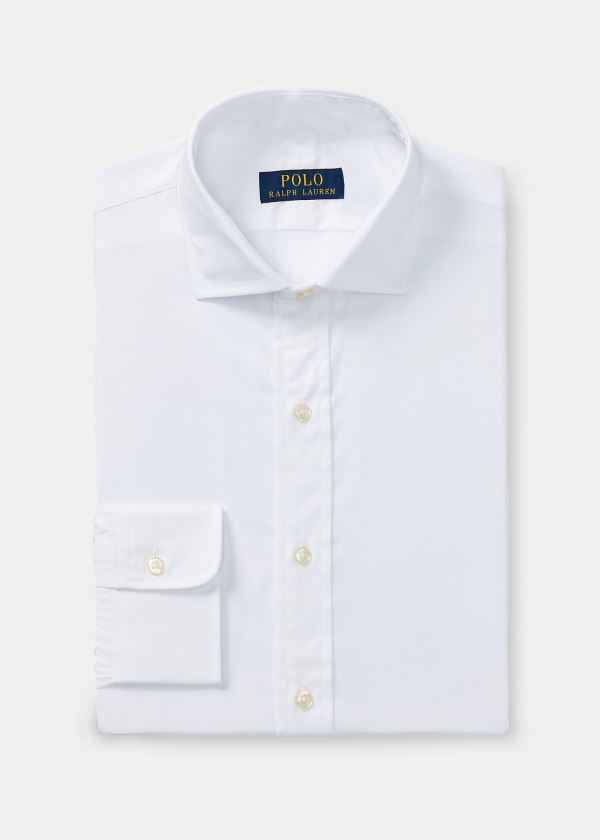 Ralph Lauren Standard Fit Bavlněné Shirt Bílé | F2bQaJcg