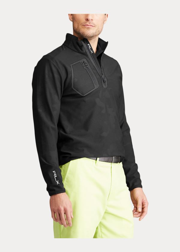 Ralph Lauren Stretch Quarter-Zip Pullover Černé Maskáčové | lOE6klsc