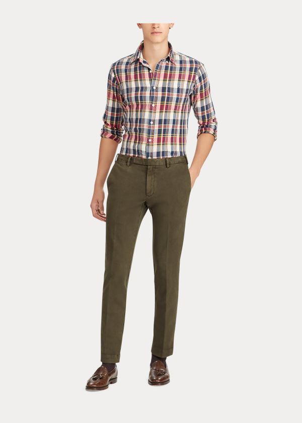 Ralph Lauren Stretch Slim Fit Chino Olivy Zelené | LkOiujUx