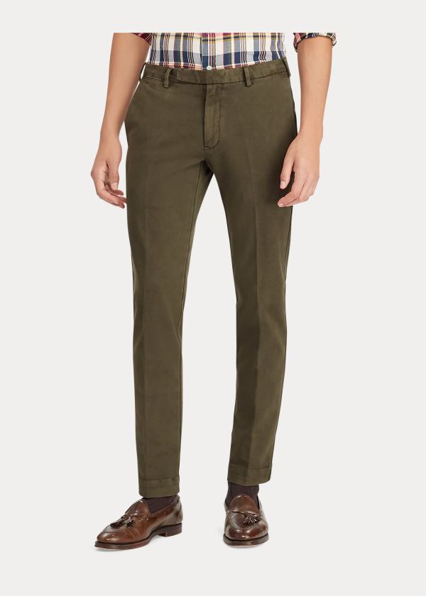 Ralph Lauren Stretch Slim Fit Chino Olivy Zelené | LkOiujUx