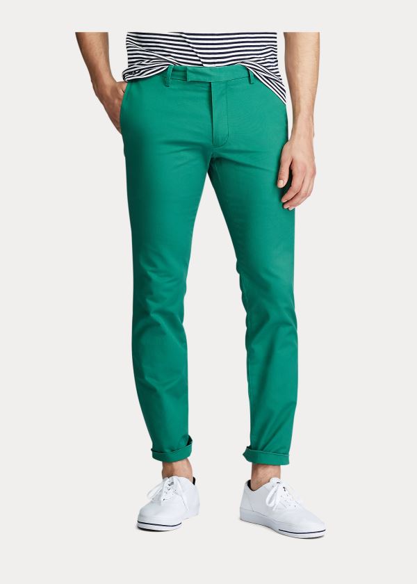 Ralph Lauren Stretch Slim Fit Chino Pant Zelene | krTn0plZ