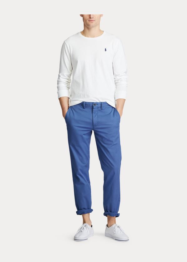 Ralph Lauren Stretch Straight Fit Chino Královská Modrá Blankyt | 7EX7dxCk