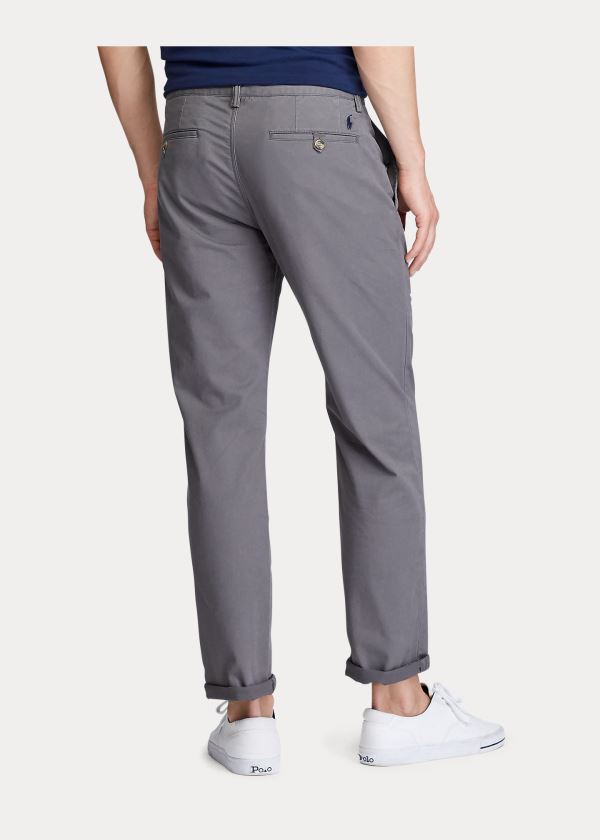 Ralph Lauren Stretch Straight Fit Chino Šedé | PS5HP8Oj