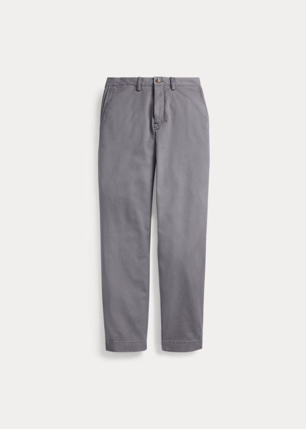 Ralph Lauren Stretch Straight Fit Chino Šedé | PS5HP8Oj