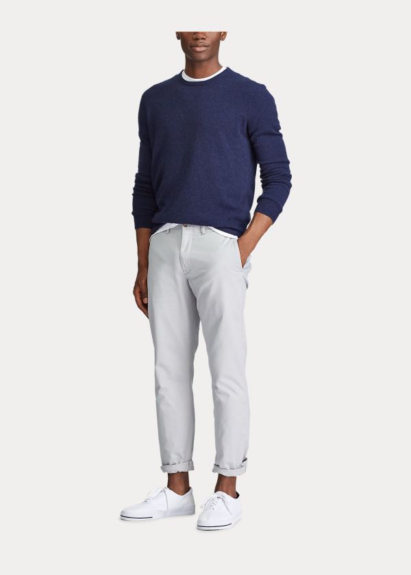 Ralph Lauren Stretch Straight Fit Chino Šedé | h66JEraL