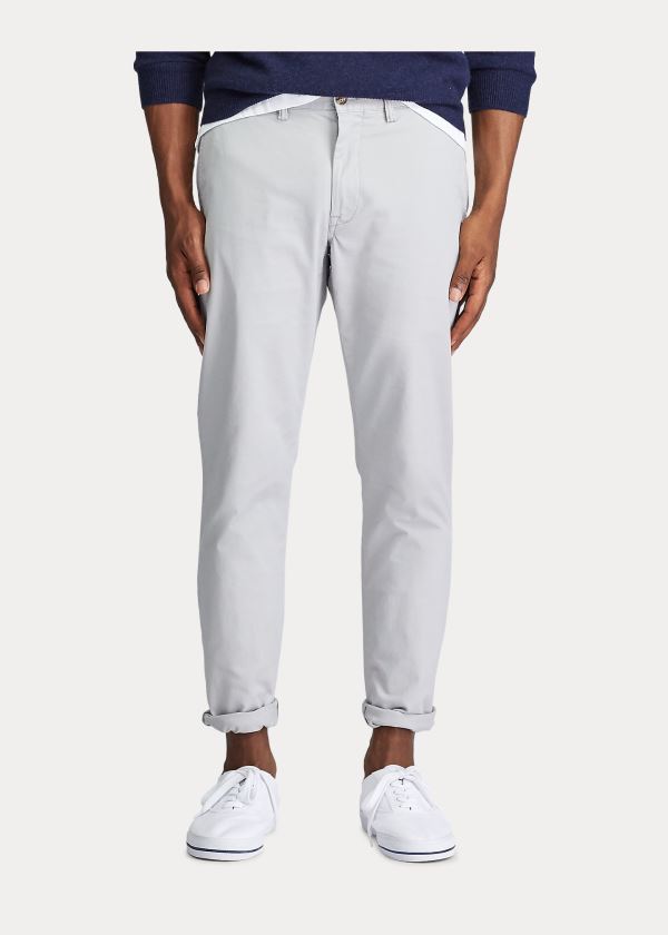 Ralph Lauren Stretch Straight Fit Chino Šedé | h66JEraL