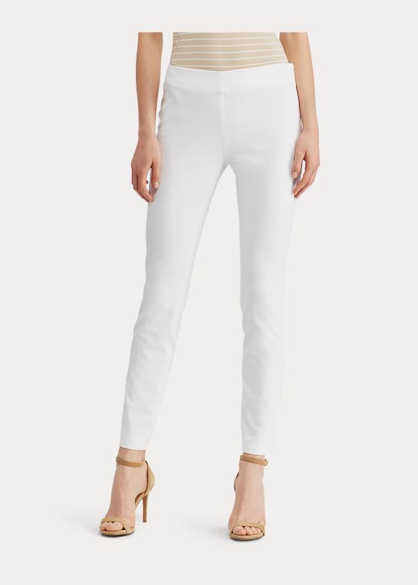 Ralph Lauren Stretch Twill Skinny Pant Bílé | kVCUGAvb