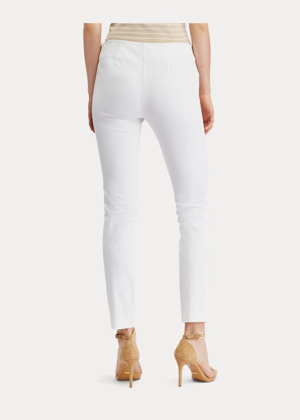 Ralph Lauren Stretch Twill Skinny Pant Bílé | kVCUGAvb