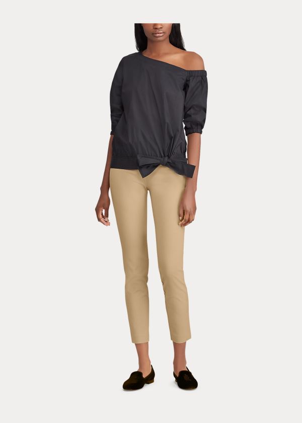 Ralph Lauren Stretch Twill Skinny Pant Hnědé | QyU9p7Ah