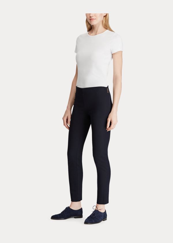 Ralph Lauren Stretch Twill Skinny Pant Tmavě Blankyt | WeaNLEPm