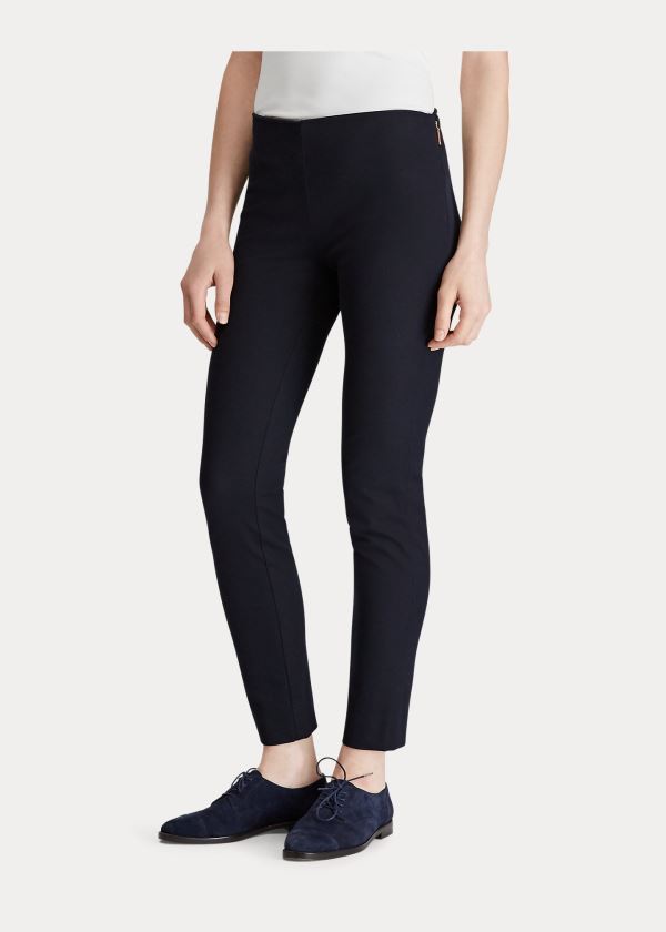 Ralph Lauren Stretch Twill Skinny Pant Tmavě Blankyt | WeaNLEPm