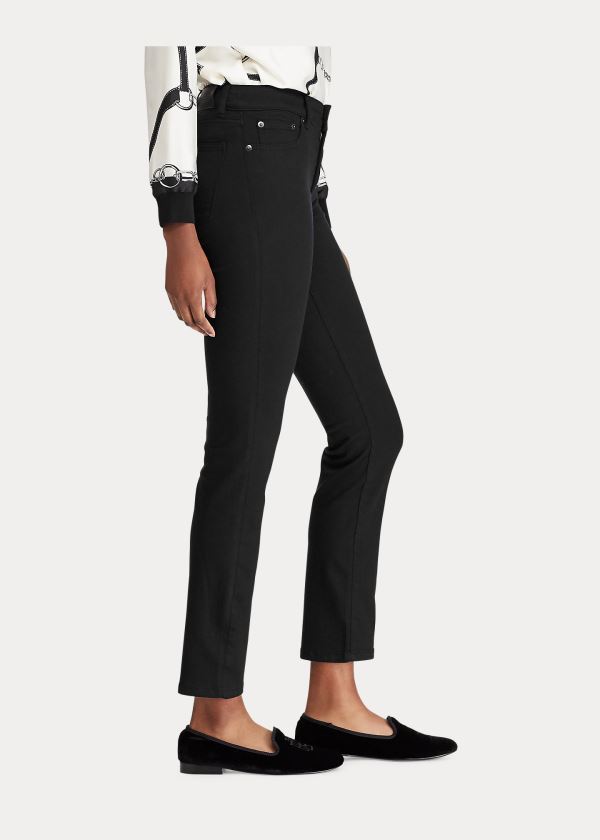 Ralph Lauren Stretch Twill Straight Pant Černé | 53CG6niq