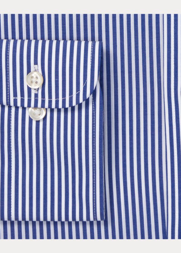 Ralph Lauren Striped Easy Care Stretch Poplin Shirt - All Fits Královská Modrá Blankyt Bílé | 2dyb7fJ9