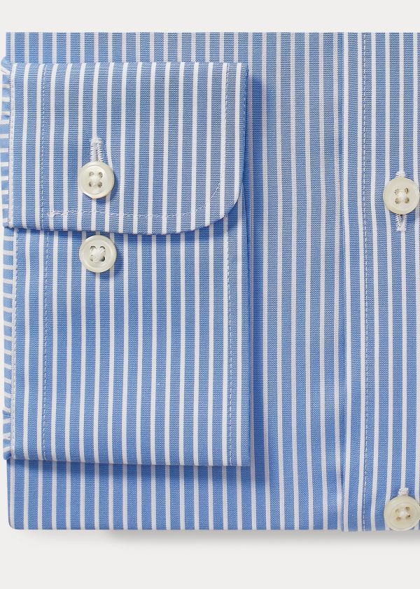 Ralph Lauren Striped Easy Care Stretch Poplin Shirt - All Fits Blankyt Bílé | oIyACstu