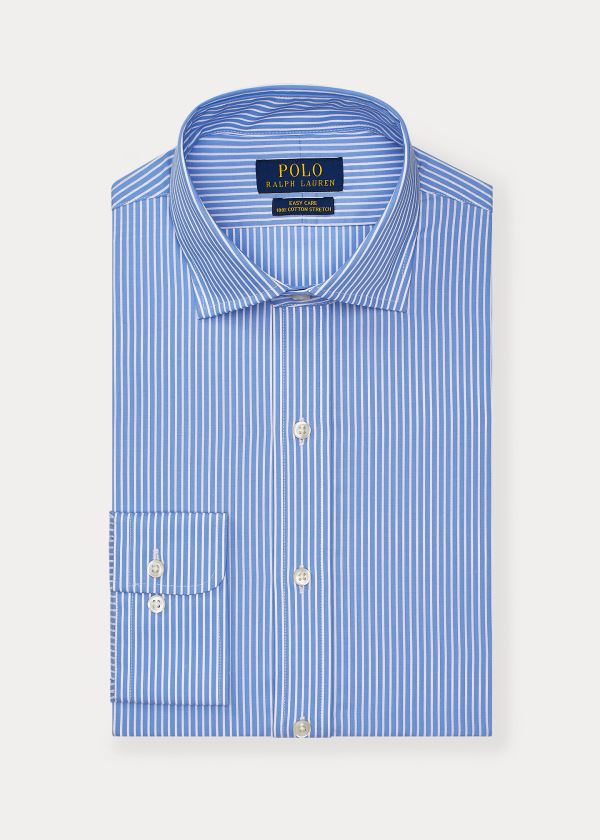 Ralph Lauren Striped Easy Care Stretch Poplin Shirt - All Fits Blankyt Bílé | oIyACstu