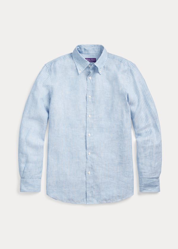 Ralph Lauren Striped Linen Chambray Shirt Blankyt | KPLecYdh