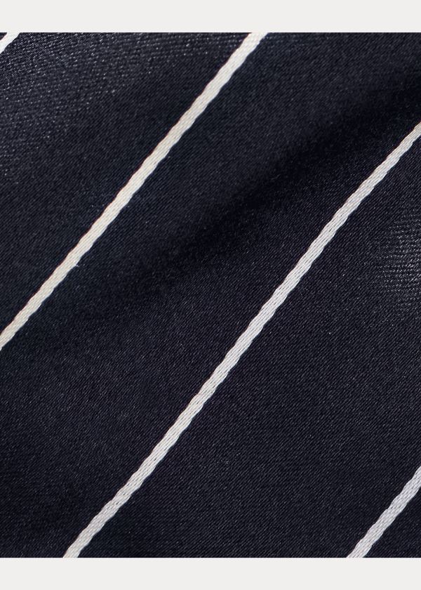 Ralph Lauren Striped Silk Satin Tie Tmavě Tmavě Blankyt | JceCV1FO