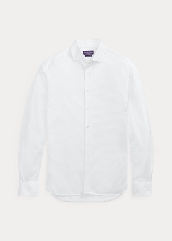 Ralph Lauren Tailored Fit Knit Shirt Bílé | re7sAk76