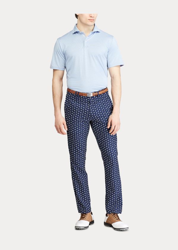 Ralph Lauren Tailored Fit Stretch Pant Tmavě Blankyt Bílé | J1yG1vNl