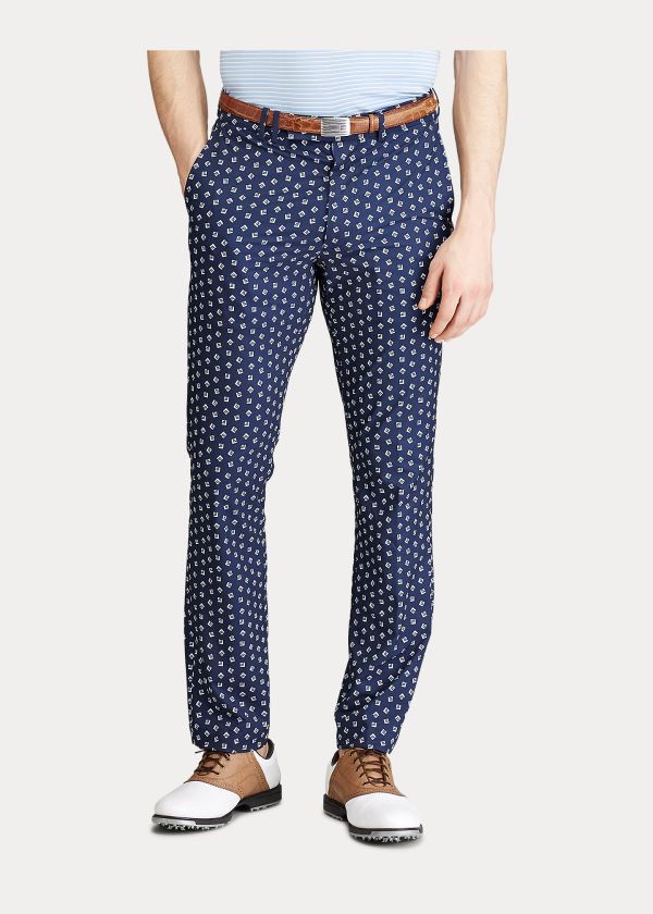 Ralph Lauren Tailored Fit Stretch Pant Tmavě Blankyt Bílé | J1yG1vNl