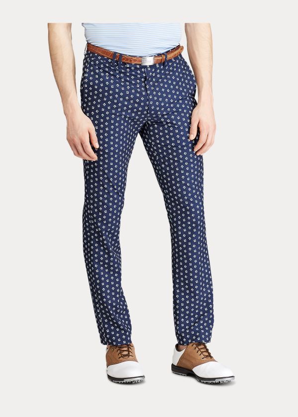 Ralph Lauren Tailored Fit Stretch Pant Tmavě Blankyt Bílé | J1yG1vNl