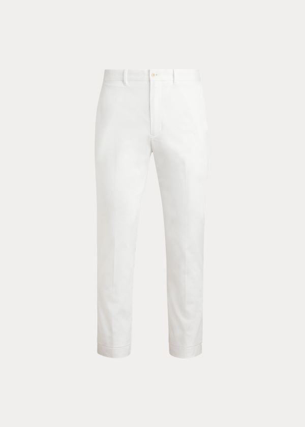 Ralph Lauren Tailored Stretch Twill Pant Bílé | 9TjqRNFm