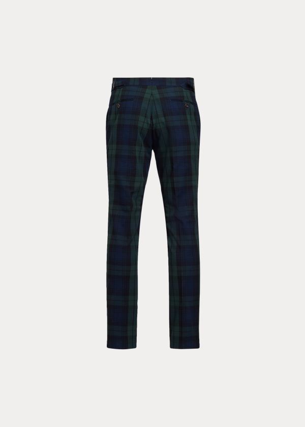 Ralph Lauren Tartan Seersucker Suit Trouser Zelene Černé Tmavě Blankyt | NWDyqUEQ