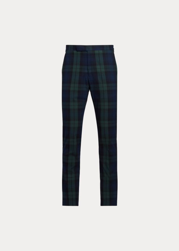 Ralph Lauren Tartan Seersucker Suit Trouser Zelene Černé Tmavě Blankyt | NWDyqUEQ