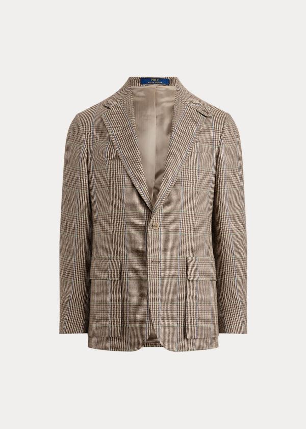 Ralph Lauren The RL67 Glen Plaid Jacket Krém Hnědé Zelene Blankyt | z2nqvX2o