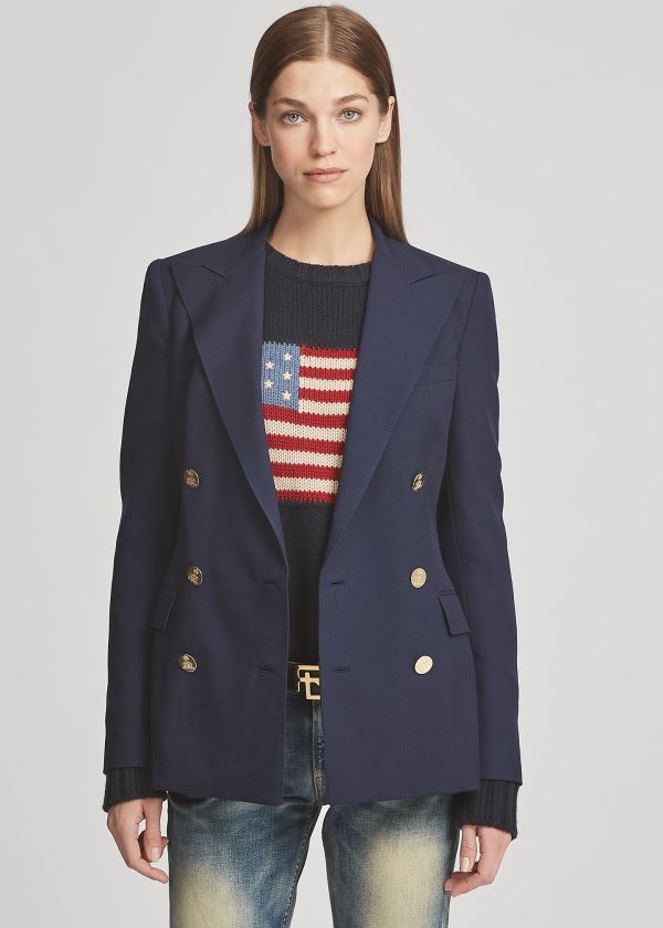 Ralph Lauren The RL Blazer in Cashmere Tmavě Blankyt | sOP3Ppb6