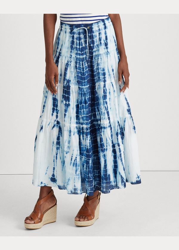 Ralph Lauren Tie-Dye Tiered Peasant Skirt Blankyt Viacfarebný | sOJ0TDpO