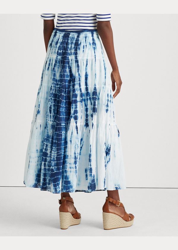 Ralph Lauren Tie-Dye Tiered Peasant Skirt Blankyt Viacfarebný | sOJ0TDpO