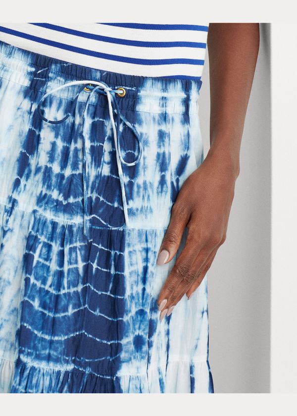 Ralph Lauren Tie-Dye Tiered Peasant Skirt Blankyt Viacfarebný | sOJ0TDpO